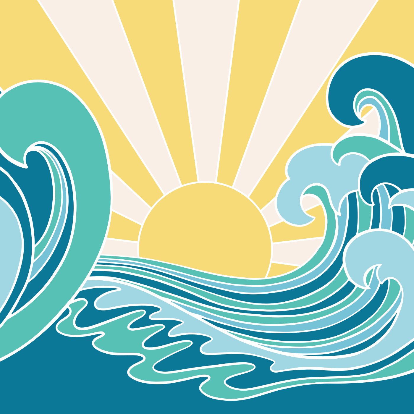 Big Wave Peel and Stick Removable Wallpaper Love vs. Design