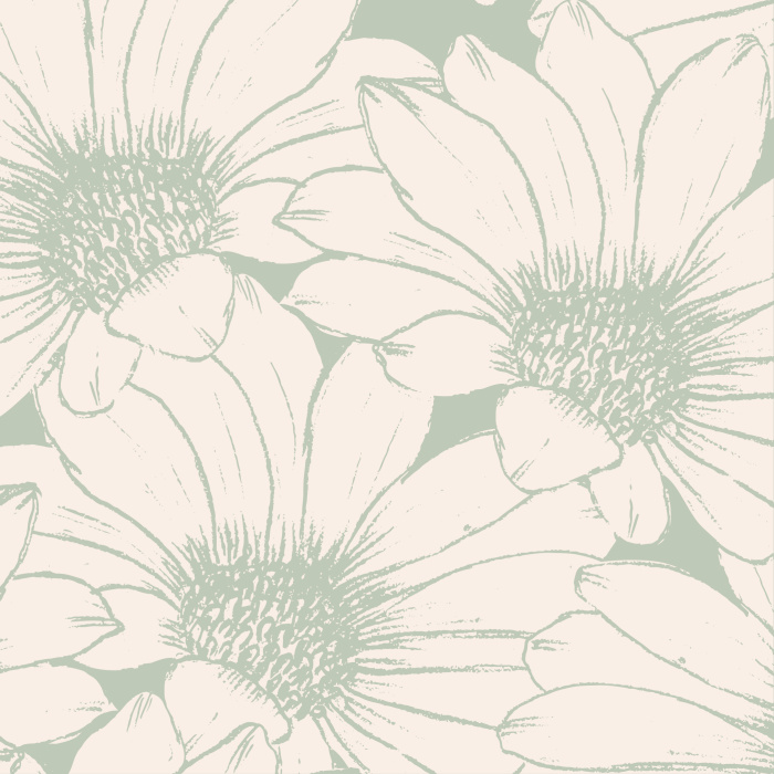 Create a huge statement of nature in any room of your home with our Hand Drawn Daisy Peel and Stick Wallpaper.