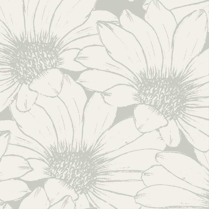 Create a huge statement of nature in any room of your home with our Hand Drawn Daisy Peel and Stick Wallpaper.
