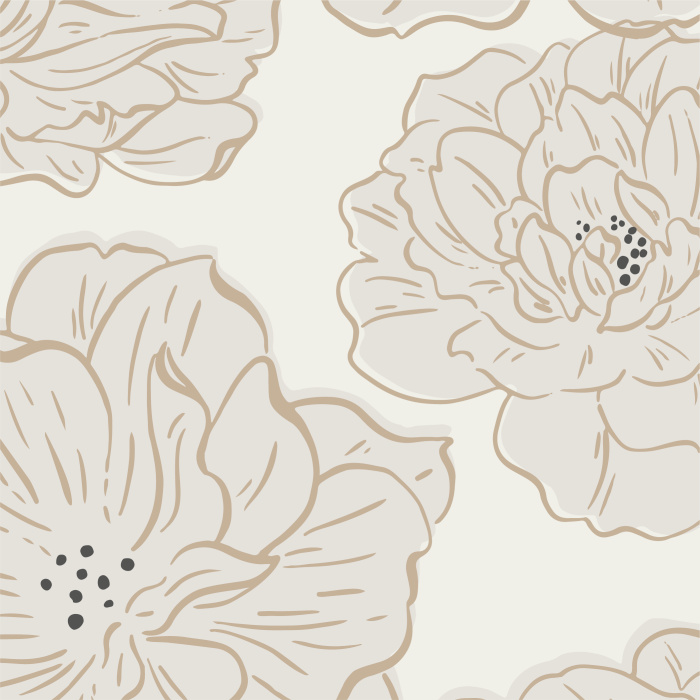 Create an overgrown garden on any wall in your home with our Happy Roses Peel and Stick Wallpaper.