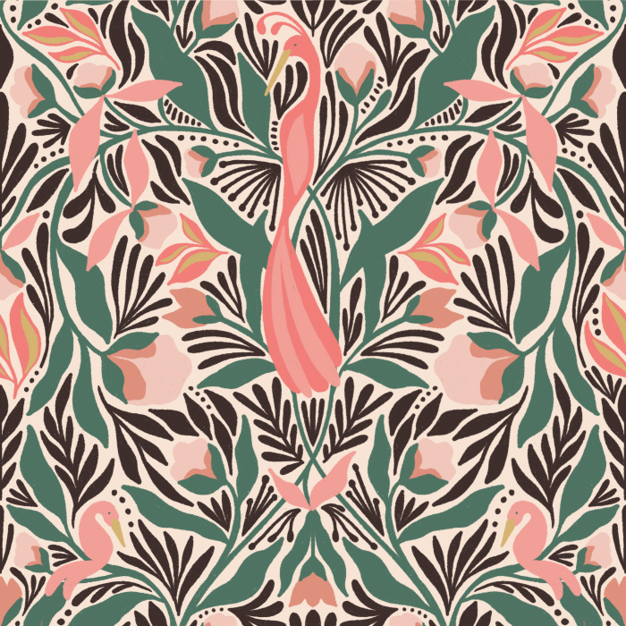 Show your daring side with our Vibrant Peacocks Peel and Stick Wallpaper.