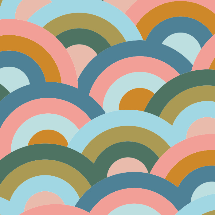 Add some color and excitement to your life with our Rainbow Arches Peel and Stick Wallpaper.