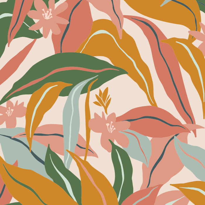 Bold Tropical Wallpaper with Banana Leaves Palm Fronds  Birds of Paradise   MUSE Wall Studio