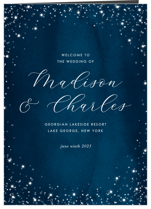 Our Stars Will Align Folded Wedding Programs walk family and friends through your ceremony.