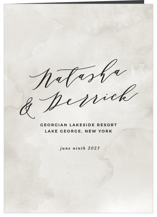 Walk family and friends through each step of your ceremony with our Passionate Forever Folded Wedding Programs.