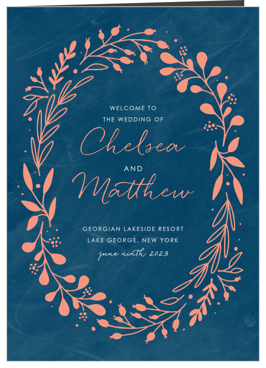 Walk your guests through each moment of your wedding ceremony with our beautiful Once Upon a Time Folded Wedding Programs. 