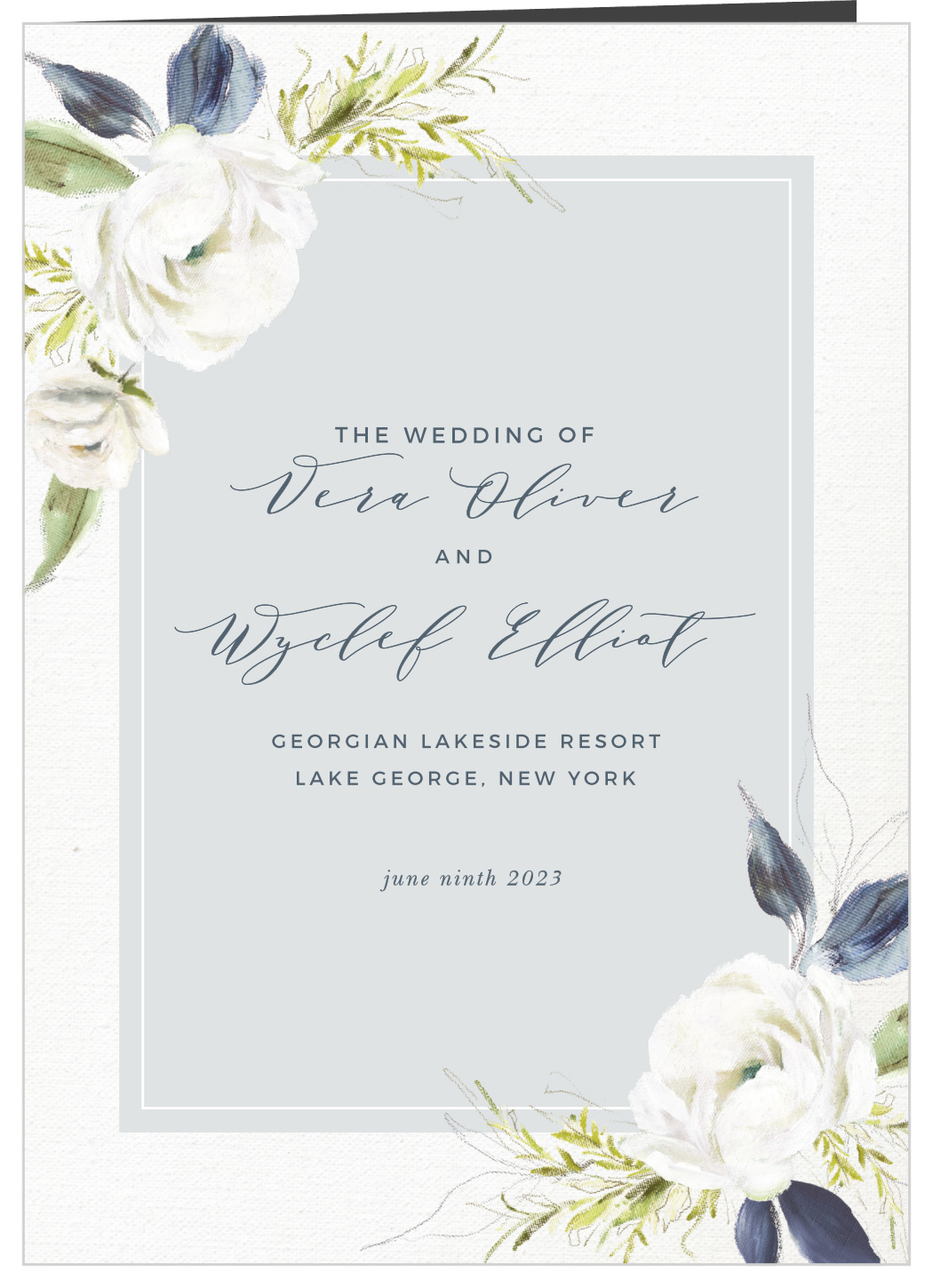 Oil Paint Texture Folded Wedding Programs By Basic Invite