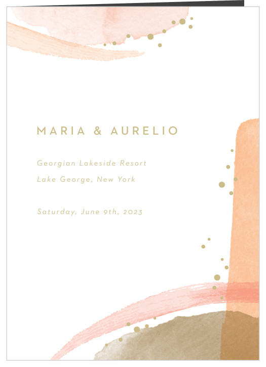 Keep family and friends up-to-date throughout your ceremony with our Modern Desert Folded Wedding Programs.