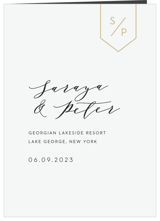 Help your guests follow along with each special moment in your wedding ceremony, using our beautifully simple Minimalist Pennant Folded Wedding Programs.