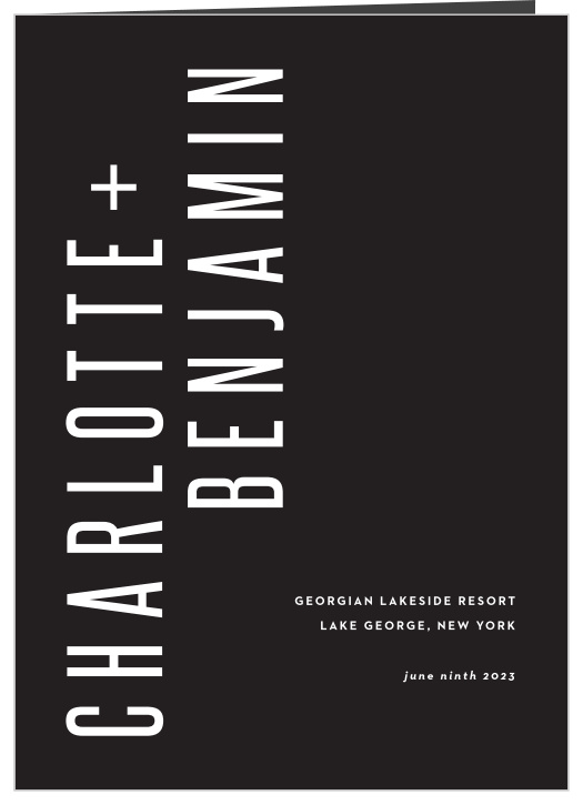 Our Minimal Print Folded Wedding Programs are sure to keep family and friends up-to-date throughout your ceremony. 