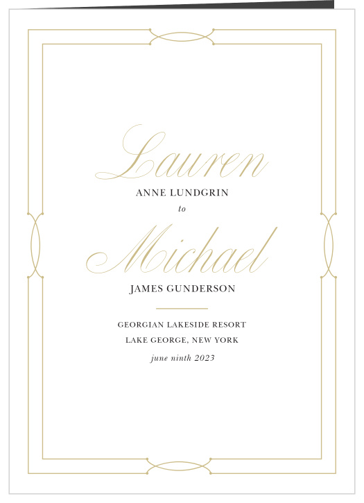 Let family and friends know every detail of your ceremony with our Love Knots Folded Wedding Programs.