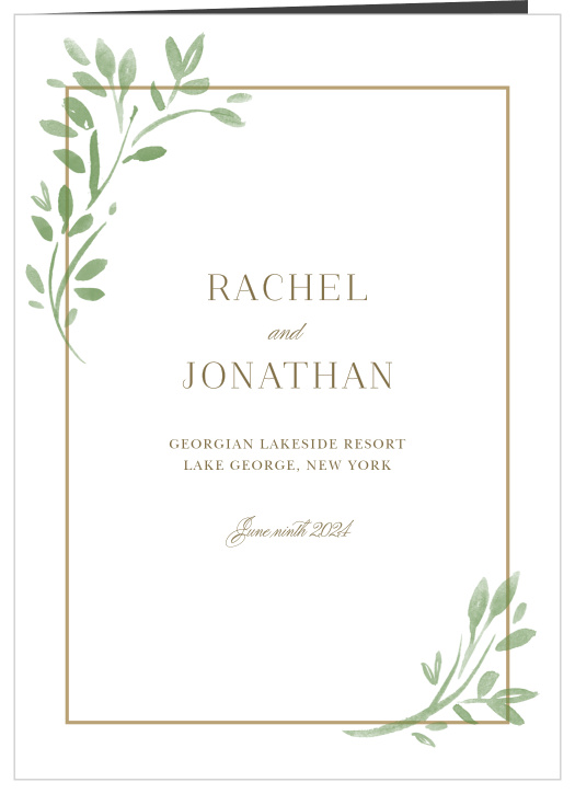Our Fairytale Leaves Folded Wedding Programs are sure to keep family and friends in the loop throughout your ceremony.