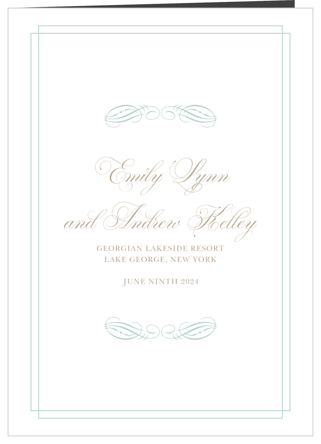Emily Swash Folded Wedding Programs