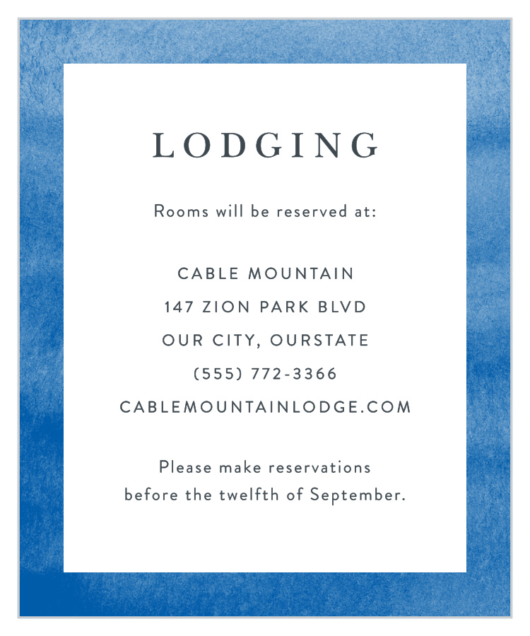 Botanic Love Accommodation Cards