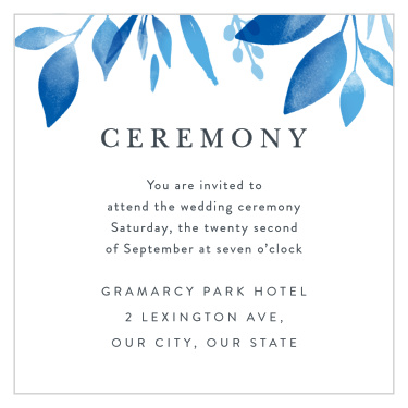 Gather family and friends for your special day with our Botanic Love Ceremony Cards.