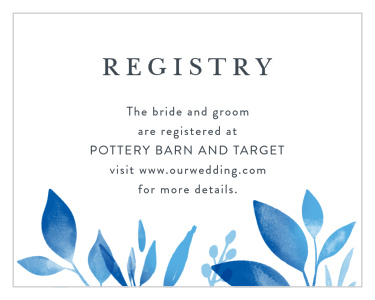 Our Botanic Love Registry Cards let family and friends know where you would like your wedding gifts from. 