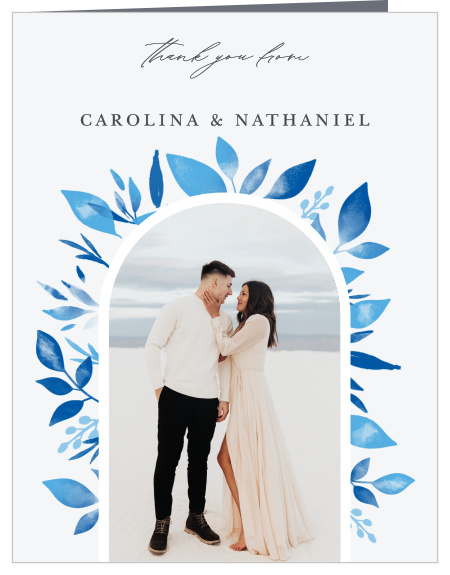 Show your appreciation for the support and presence of loved ones on your big day with our Botanic Love Wedding Thank You Cards.