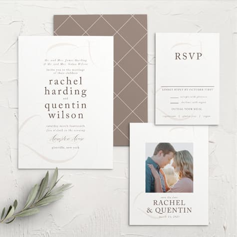 Charming Script Wedding Invitations