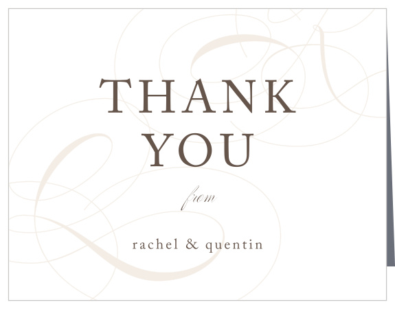 Our Charming Script Wedding Thank You Cards let family and friends know how much you appreciated their support on your special day.