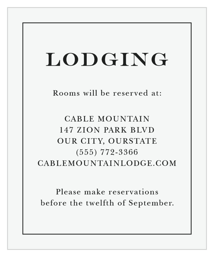 Citrus Celebration Accommodation Cards