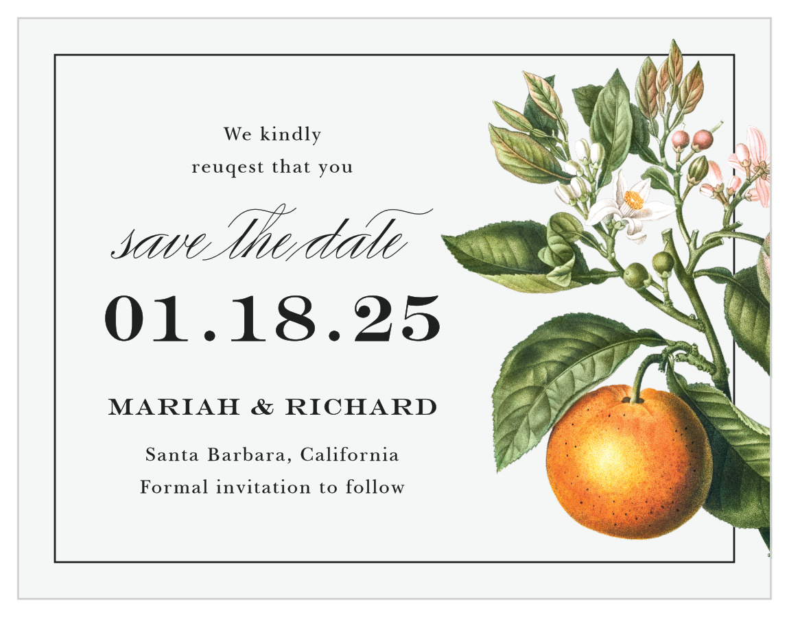 Citrus Celebration Save the Date Cards