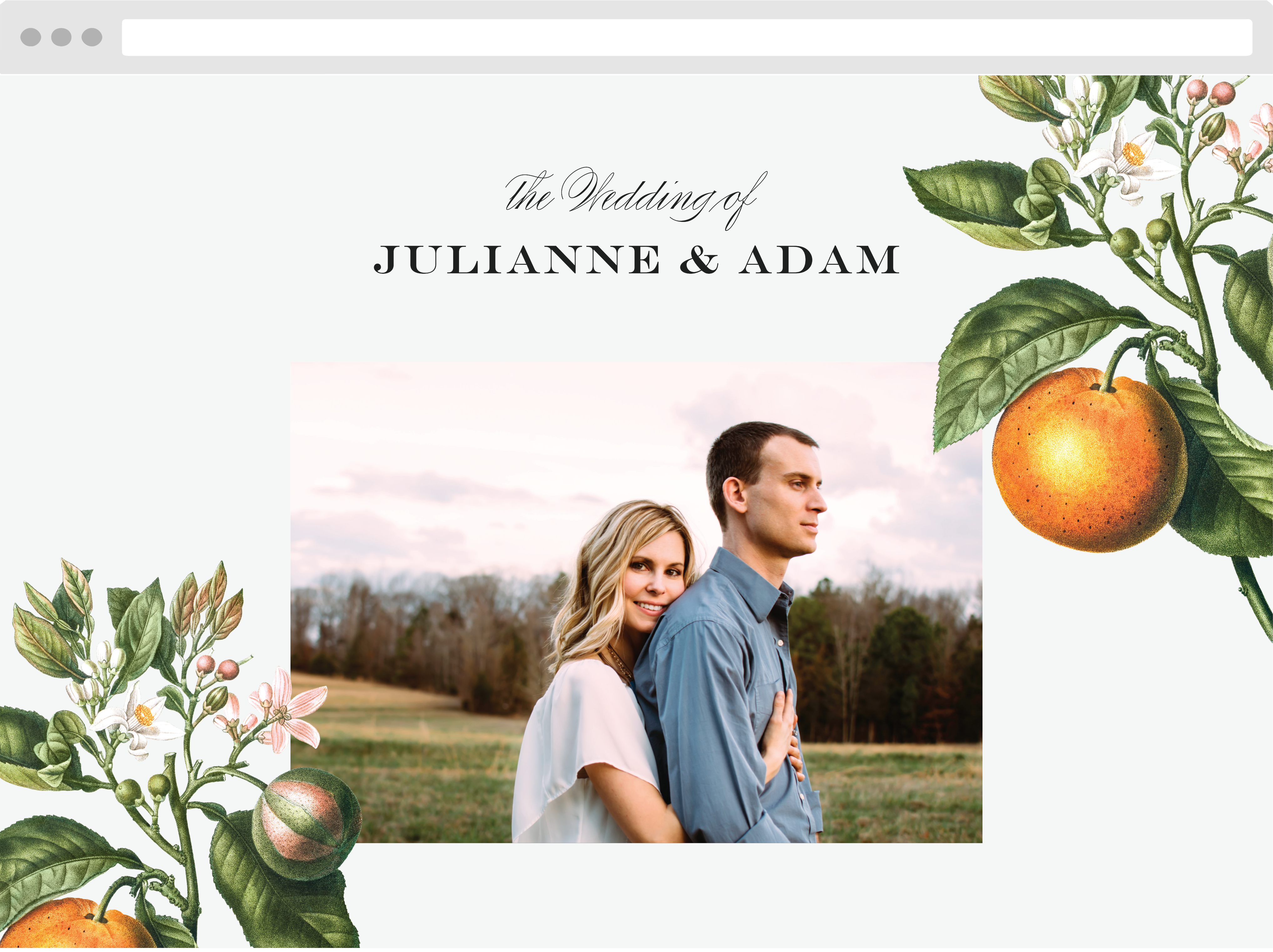 Citrus Celebration Wedding Website