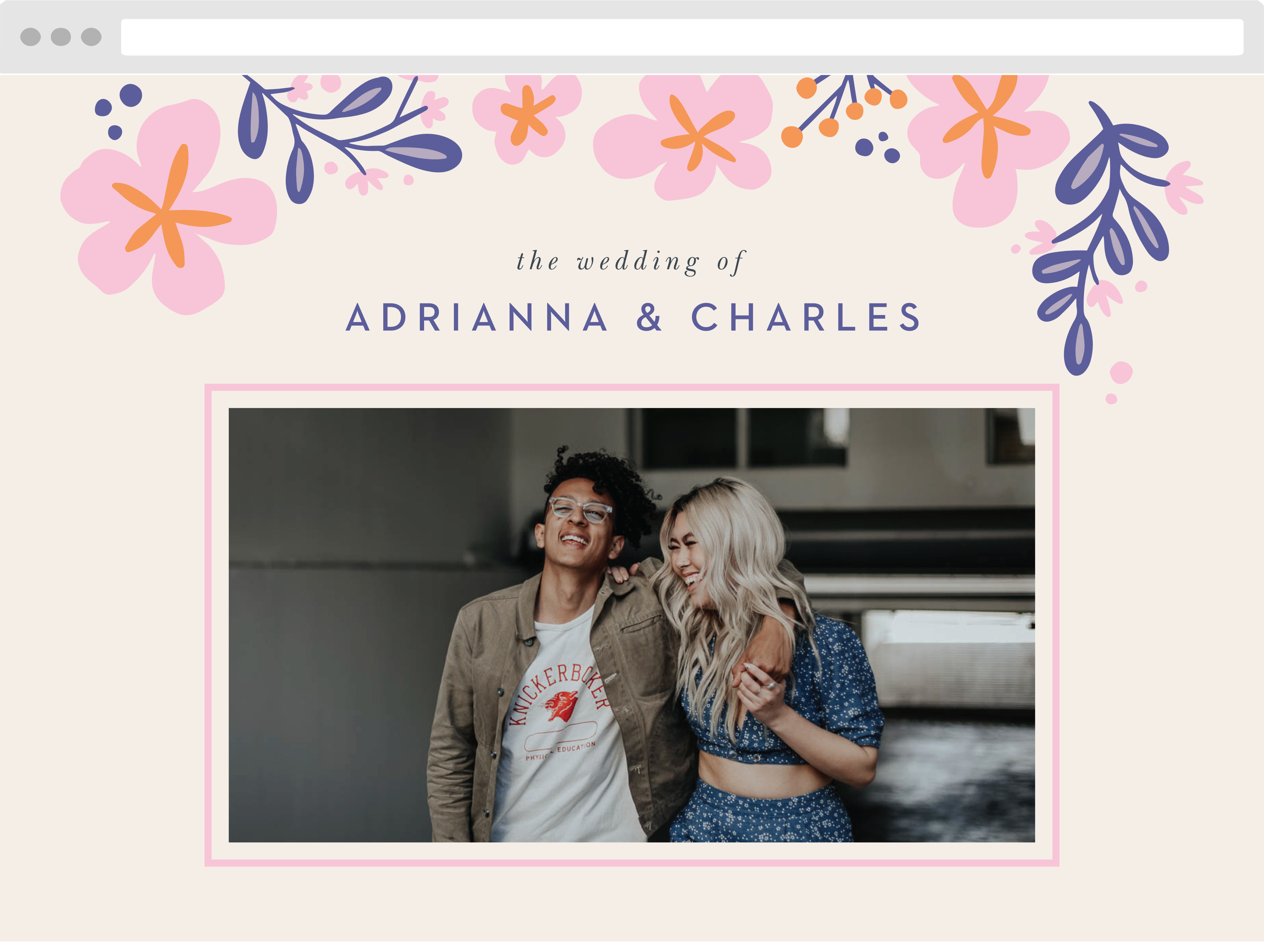 Fluid Florals Wedding Website