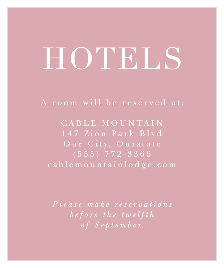 Fresh Peonies Accommodation Cards
