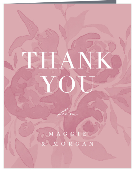 Our Fresh Peonies Wedding Thank You Cards share your appreciation for the support of family and friends on your special day.