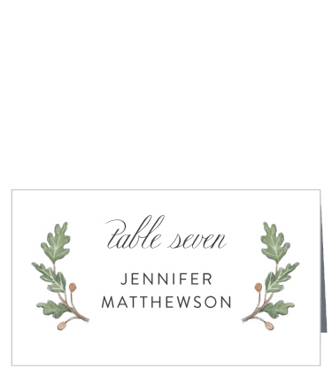 Our Oak Leaves Place Cards help family and friends find their seats at your reception.