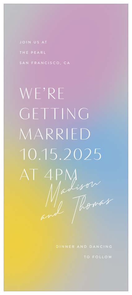 Set the stage for the perfect event with our Love Aura Tea Wedding Invitations.