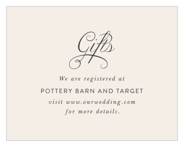 Our Oak Leaves Registry Cards let family and friends know where you would like your wedding gift from.