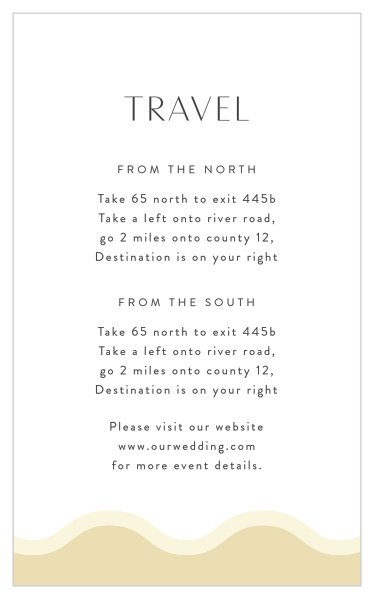 Make sure none of your guests get lost with our Wave Pool Direction Cards.