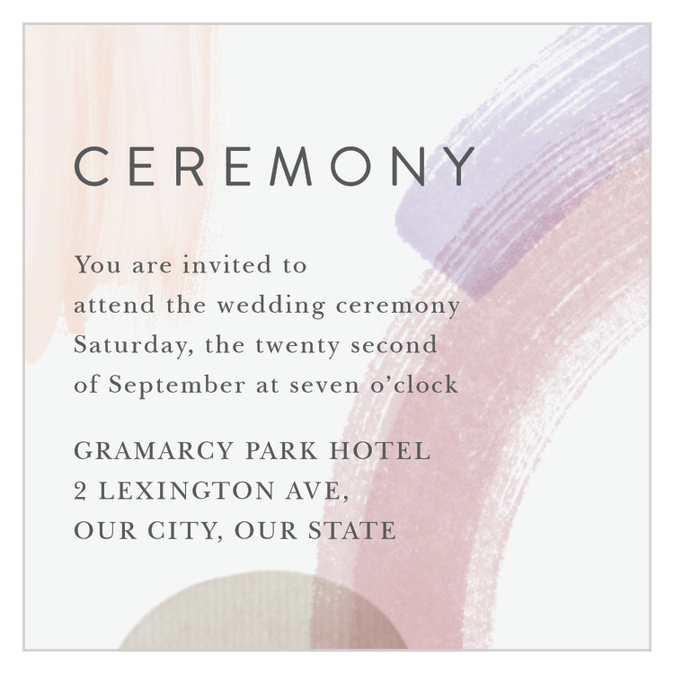 Painted Abstract Ceremony Cards