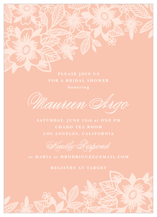 Bring together your friends and family for some pre-wedding fun with our Lace Pattern Bridal Shower Invitations!