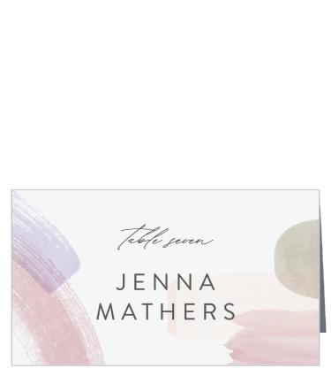 Family and friends will have no problem finding their seats with the help of our Painted Abstract Place Cards.