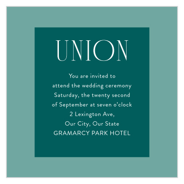 Bring family and friends together for your special day with our Classic Checker Ceremony Cards.