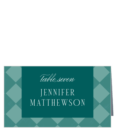 Our Classic Checker Place Cards will help family and friends find their seats easily for your reception.