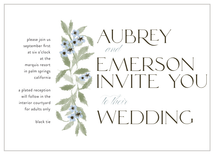 Surround yourselves with family and friends on your special day with our In Alignment Wedding Invitations.