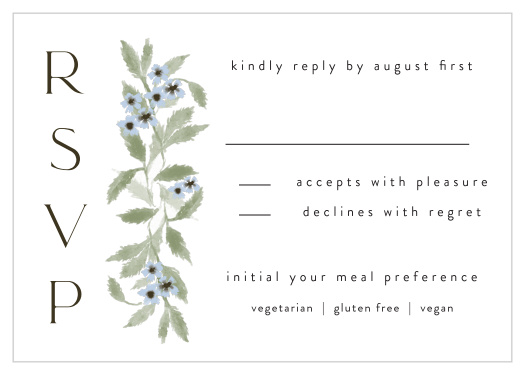 Gather a headcount of every friend and family member that plans to attend your wedding when you send out our In Alignment Response Cards.