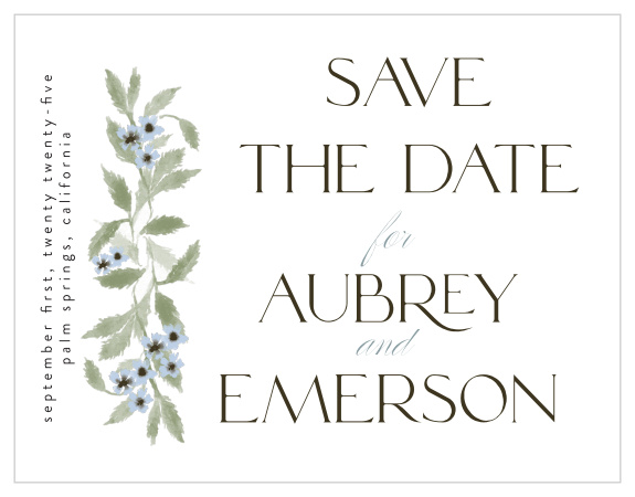 Inform family and friends of your upcoming wedding with our In Alignment Save the Date Cards.