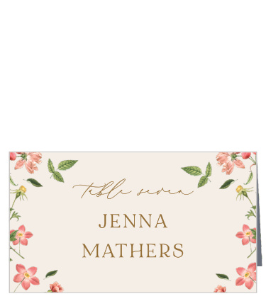 Family and friends will have no problem finding their seats with the help of our Foraged Florals Place Cards.