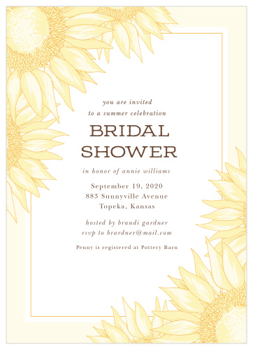 Stay classy with the Sunflower Double Sided Bridal Shower invitations. Change the colors, fonts and even the pattern, in order to make this invite stand out among all the rest!