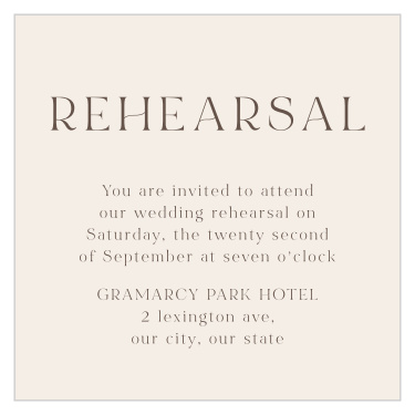 Practice makes perfect. Bring family and friends together the night before your wedding with our Spring Bouquet Rehearsal Cards.