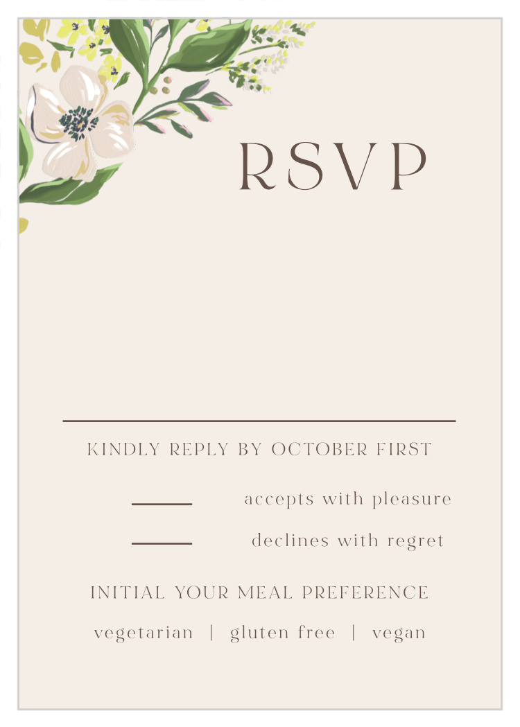 Spring Bouquet Response Cards