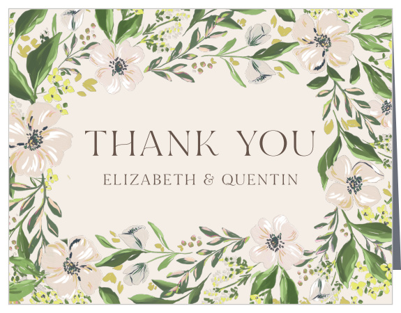 Let family and friends know how much you appreciated their support on your special day with our Spring Bouquet Wedding Thank You Cards.