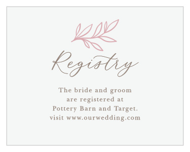 Inform family and friends where you would like your wedding gifts from with our Circled Monogram Registry Cards.
