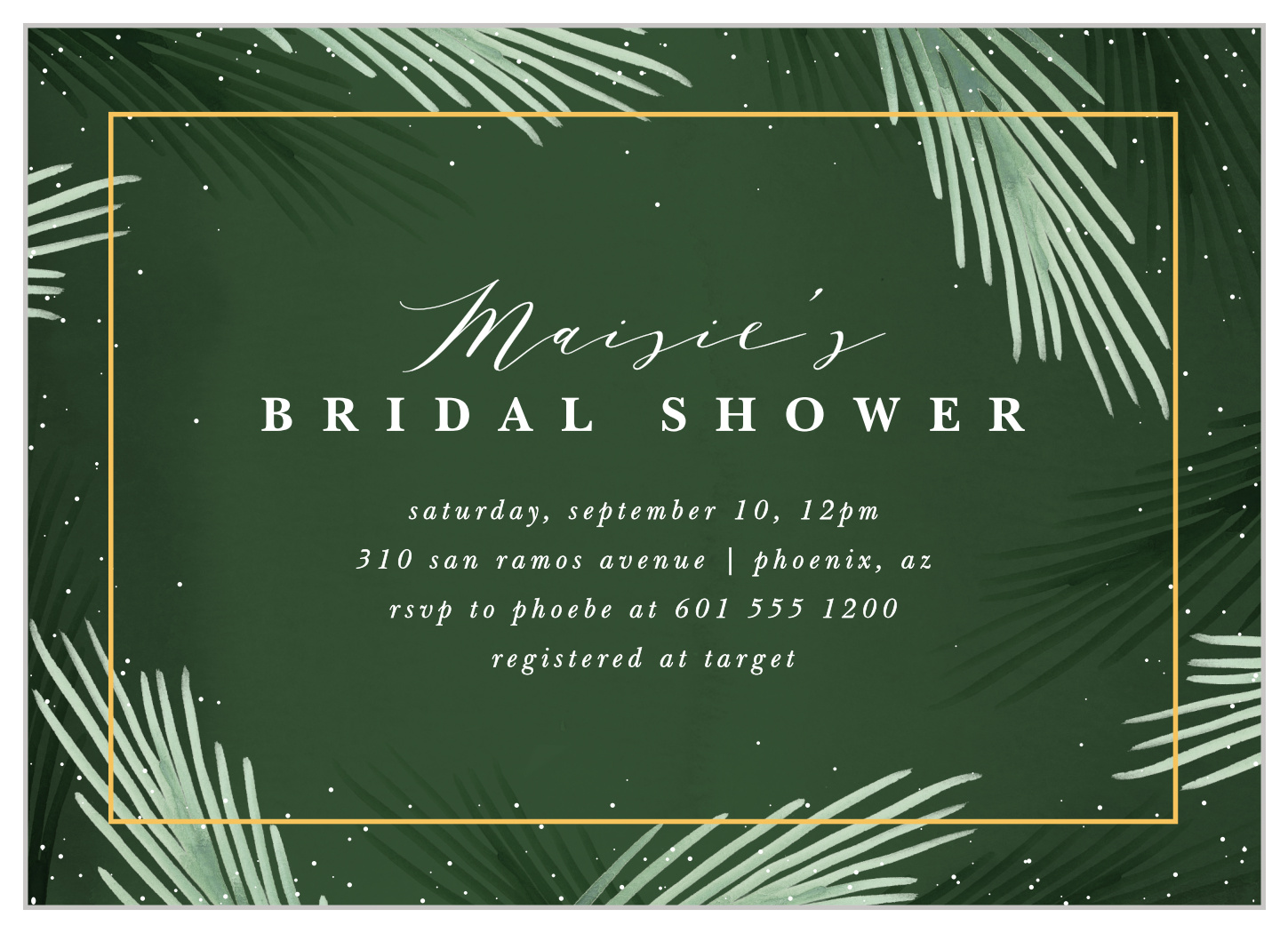 Snowy Forest Bridal Shower Invitations