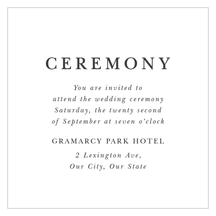Fall in Love Ceremony Cards