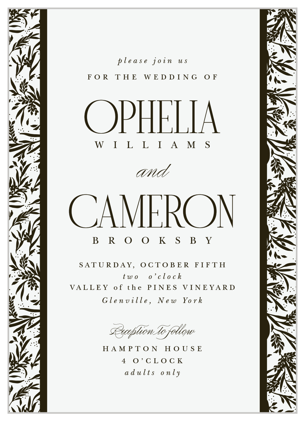 Wild Ophelia Wedding Invitations